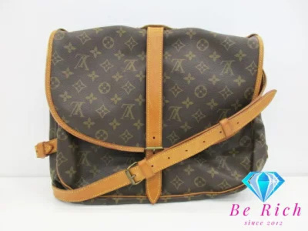 Louis Vuitton Shoulder Bag Monogram Saumur LV Double Flap Handbag